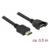 HDMI Cable DeLOCK 85463 0.5m Type A Male to Female Black