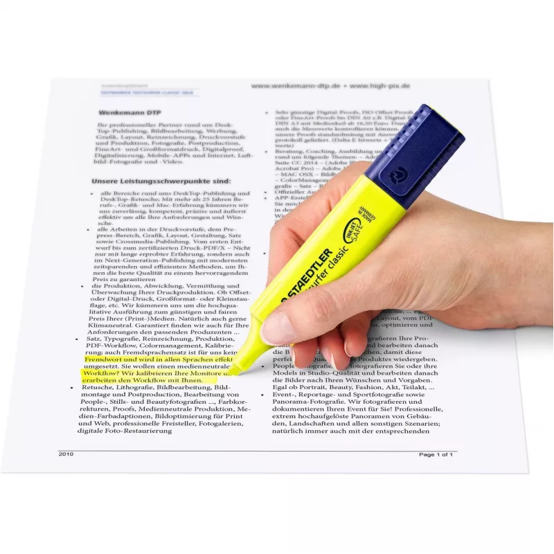 Marker Staedtler Textsurfer classic 364 Chisel tip Green Orange Pink Yellow