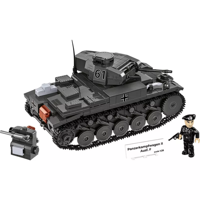Building set Cobi Panzerkampfwagen II Ausf. F — 813 pieces, black, age 9+
