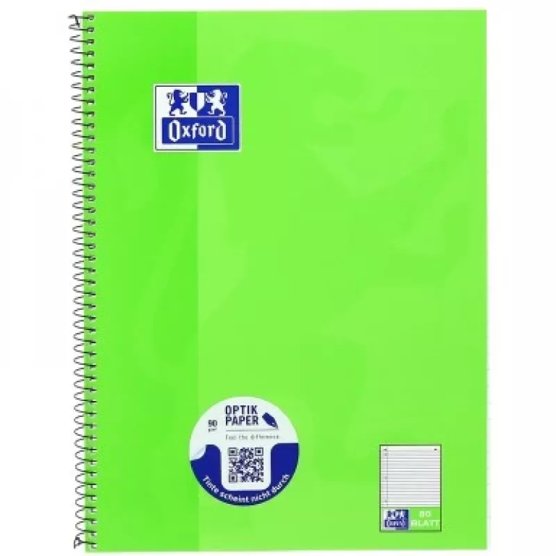 Writing Notebook Oxford 100050357 A4 80 Sheets Green
