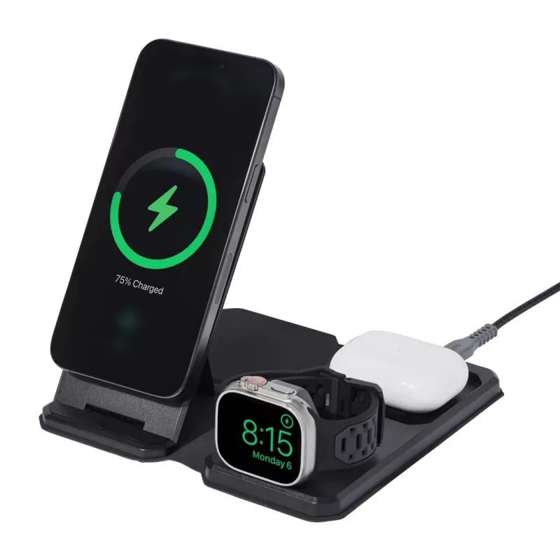 3-in-1 Headphones Urban Armor Gear SRGE Wireless Charging Black Grey