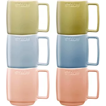 Set of 6 Ceramic Mugs Staub Multicolor 350 ml – 6×350 ml ceramic cups