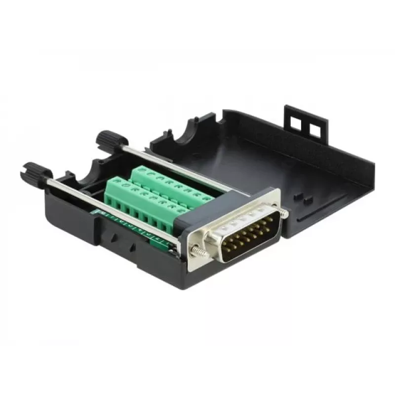 D-Sub15 Male to Terminal Block with Enclosure DeLOCK 66566