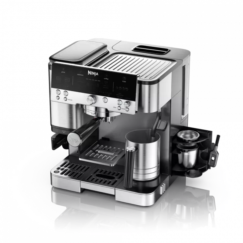 Espresso machine Ninja ES601EU — 2 L water tank, 1-cup capacity, black/stainless steel