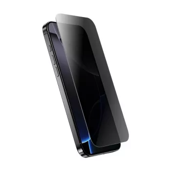 Tempered privacy glass Crong for iPhone 16 Pro — anti-glare, scratch-resistant