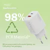 AC USB Charger DIGITUS 20W, 1x USB-C, 1x USB-A, Input 100–240V, White
