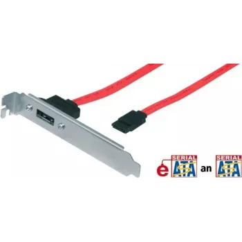 eSATA Slotadapter, 1 Port routes the Internal SATA Connector des Controllers to the outside (30696)