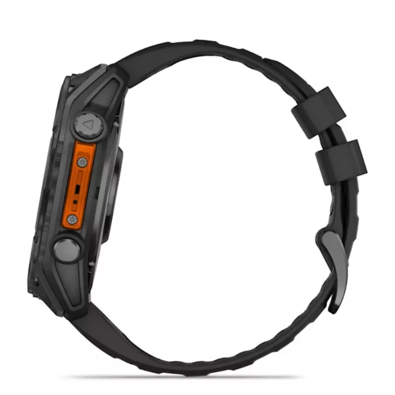 Smartwatch GARMIN Fenix 8 — 51 mm titanium case, AMOLED 1.4 inch, GPS, 32 GB, 10 ATM, silicone strap