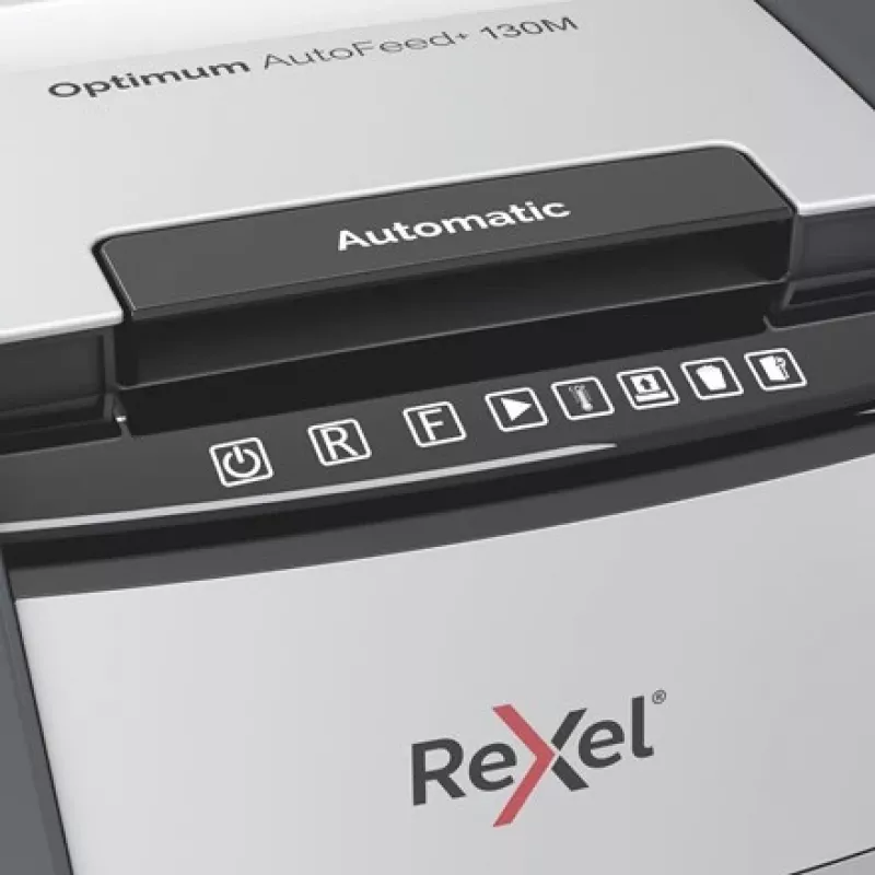 Rexel AutoFeed+ 130M paper shredder Micro-cut shredding 55 dB Black, Grey
