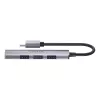 USB-C hub Unitek H1208B — 1x USB-A 5 Gbps, 3x USB-A 2.0, USB-C host, aluminium housing, 0.20 m cable