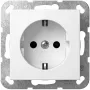Schuko socket outlet GIRA SH System 55 Reinweiß model 445327 for System 55 frames