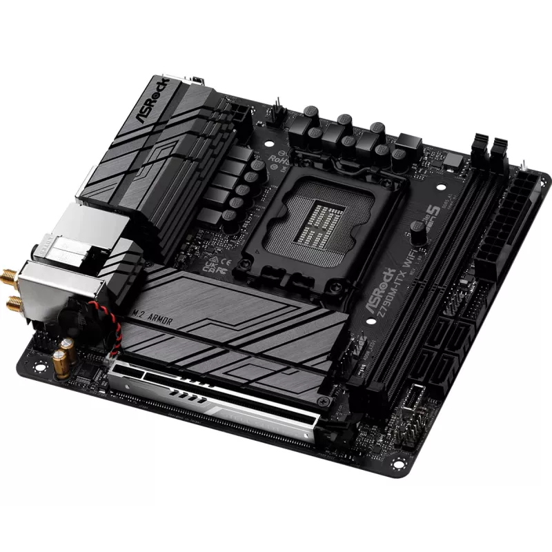 Motherboard ASRock Z790M-ITX WiFi — Intel Z790, LGA 1700, mini ITX, DDR5, 2x DIMM, 64GB, 2.5Gb LAN, Wi‑Fi 6E
