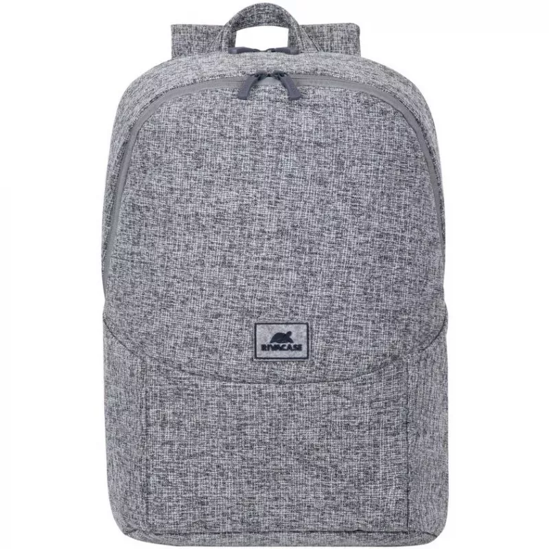 RIVACASE Anvik 15.6 laptop backpack, 15L, gray, waterproof fabric, pockets for 10.5 tablet, smartphone, documents, accessories, bottle
