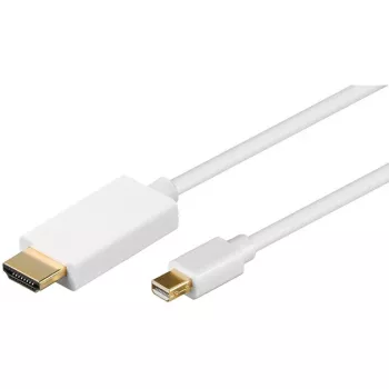 Wentronic Goobay mini DisplayPort to HDMI Adapter Cable 1.2, White, 2 m - Mini DisplayPort-Plug > HDMI™ Standard-Plug (Type A) (52861)