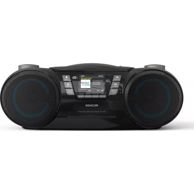Portable DAB+ CD/MP3/USB/SD Bluetooth player SENCOR SPT 6510DB — DAB+, Bluetooth 5.3, 16 W RMS, CD/USB/SD, 2.4 inch LCD