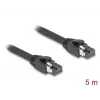 Delock - Network Cable - RJ-45 (M) to RJ-45 (M) - 5,0m - 7,5 mm - S/FTP - CAT 8,1 - Halogen-Free, Snagless, to 40 Gbps Data Transfer Rate - Black (80236)