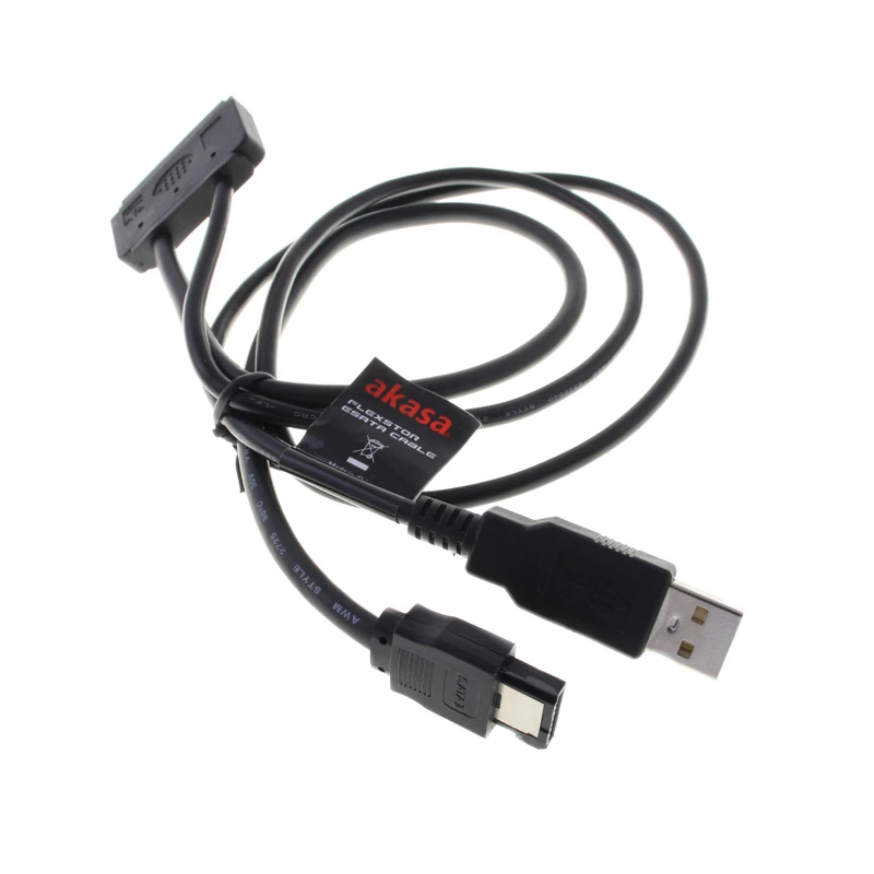 Akasa Flexstor eSATA-Cable for 6,40cm (2.5) -SATA-HDD and -SSD (AK-CBSA03-80BK)