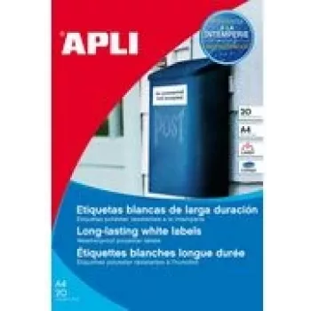 Label stickers agipa 30 mm polyester film, weatherproof white, dirt-repellent, tear-resistant, 1 piece