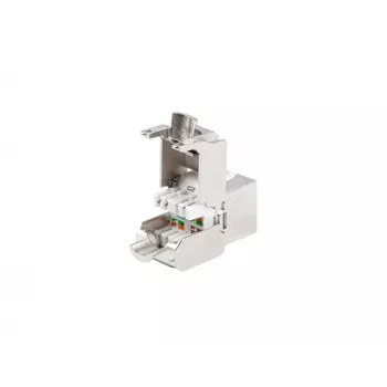 Keystone module Lanberg KSF7-2000 Flat Stainless Steel