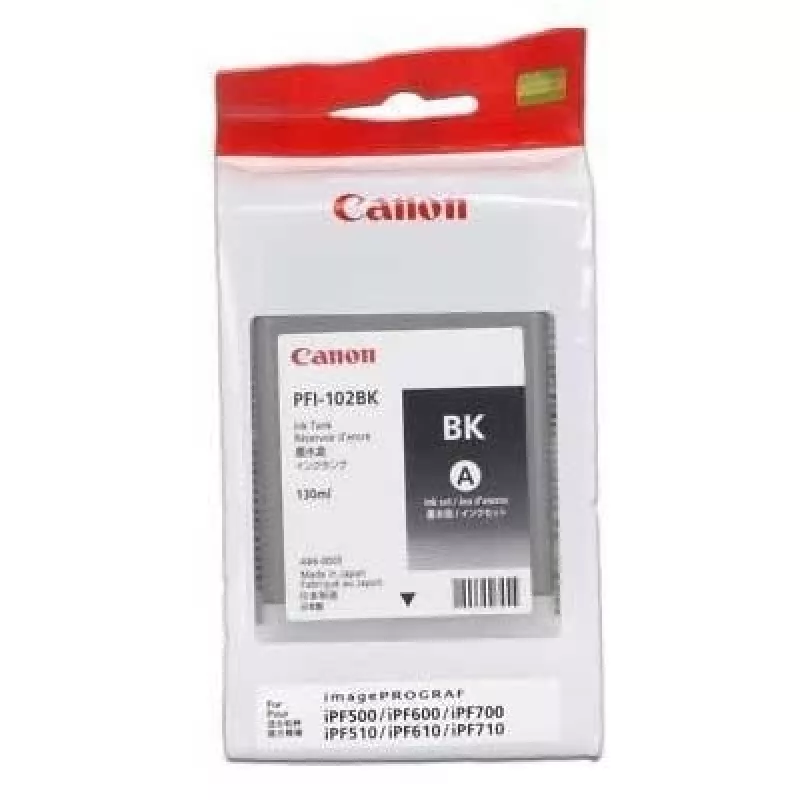 Ink cartridge Canon PFI-102BK black 130 ml for imagePROGRAF printers