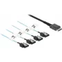DeLOCK 85468 SAS Cable 0.5m 12 Gbit/s Black OCuLink SFF-8611 to SATA