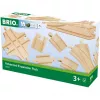 BRIO 33307 railway track set – 11 wooden pieces for expansion