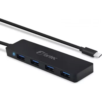 USB hub FANTEC UMP-4U31-C with 4x USB-A 3.0 ports and USB-C connection