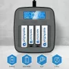 Battery charger everActive NC1000MV2 — Ni‑MH 4‑slot USB‑C charger, 4 cells, 5V, black, 110×99×38 mm