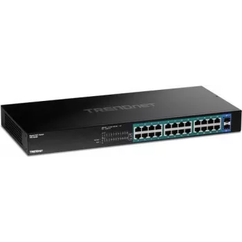 TRENDnet TPE TG262 - Switch - 24 x 10/100/1000 (PoE+) + 2 x SFP - rack-mountable - PoE+ (380 W)