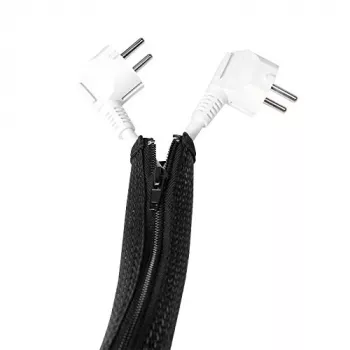 LOGILINK KAB0047 LOGILINK Flexible Cable Organizer with Zipper, Black 2m