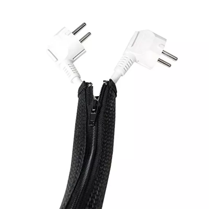 LOGILINK KAB0047 LOGILINK Flexible Cable Organizer with Zipper, Black 2m