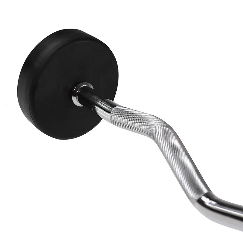 HMS GSL35 fixed barbell/grip rubberised broken 35kg