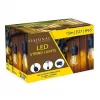 VISIONAL Led garden string lights with 15 E27 sockets, 15 m length, 1 m spacing, black cable (H05VV-F 2x0.75)