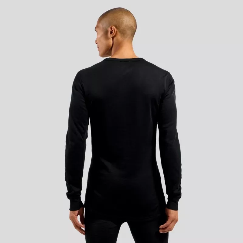Odlo BL TOP crew neck l/s ACTIVE WARM ECO men's T-shirt, size M, black