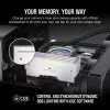 CORSAIR DOMINATOR TITANIUM RGB 96GB 2x48GB DDR5 6400MT/s DIMM Unbuffered 32-40-40-84 Std PMIC XMP 3.0 White Heatspreader 1.4V