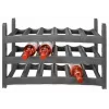 Tabletop wine rack rotho VARIO 6-bottle capacity, foldable, grey, 600×220×140 mm