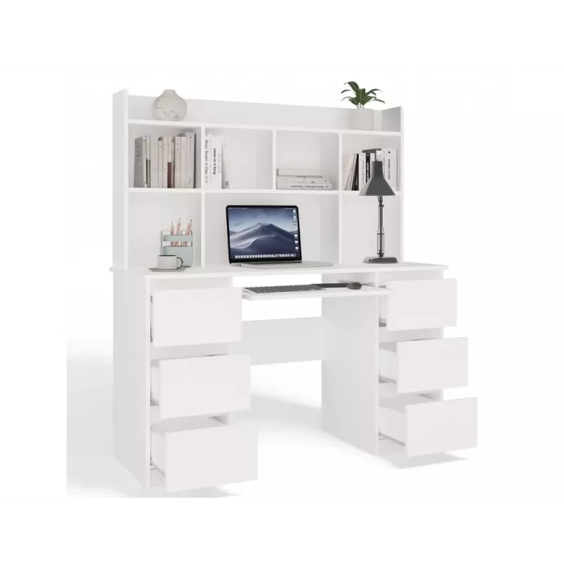 KUBA Desk Set + Extension Piece, White