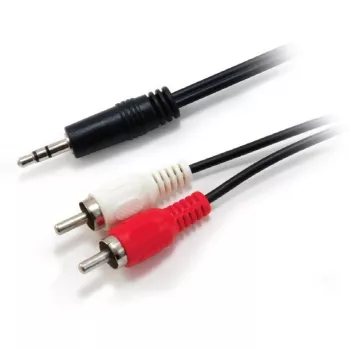 Equip 3.5mm Male to 2xRCA Male Stereo Audio Cable, 2.5m, 3.5mm, Male, 2 x RCA, Male, 2.5 m, Black