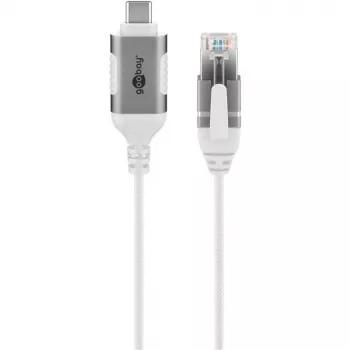Goobay Ethernet-Cable USB-C 3.1 to RJ45 Slim 2 m - connects router, modem or (74387)
