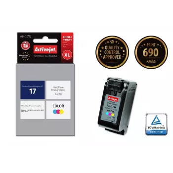 Ink cartridge ActiveJet AH-17N compatible for HP No.17, pigment CMY, 47 ml, High (XL) yield, single pack