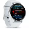 Smartwatch GARMIN Venu 3 — 1.4 inch AMOLED, 45 mm case, GPS, Wi‑Fi, 8 GB, Silver/White, silicone band