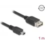USB 2.0 cable DELOCK 81524 — Mini-USB B to USB A, 1 m, black
