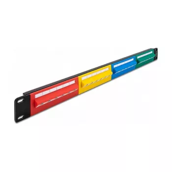 DeLOCK 19 inch Patch Panel 24 port Cat.5e 1U coloured RJ-45