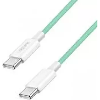 LogiLink USB 2.0 Type-C Cable C/m> C/m Nylon 60W Green - Cable - Digital/Data (CU0348)