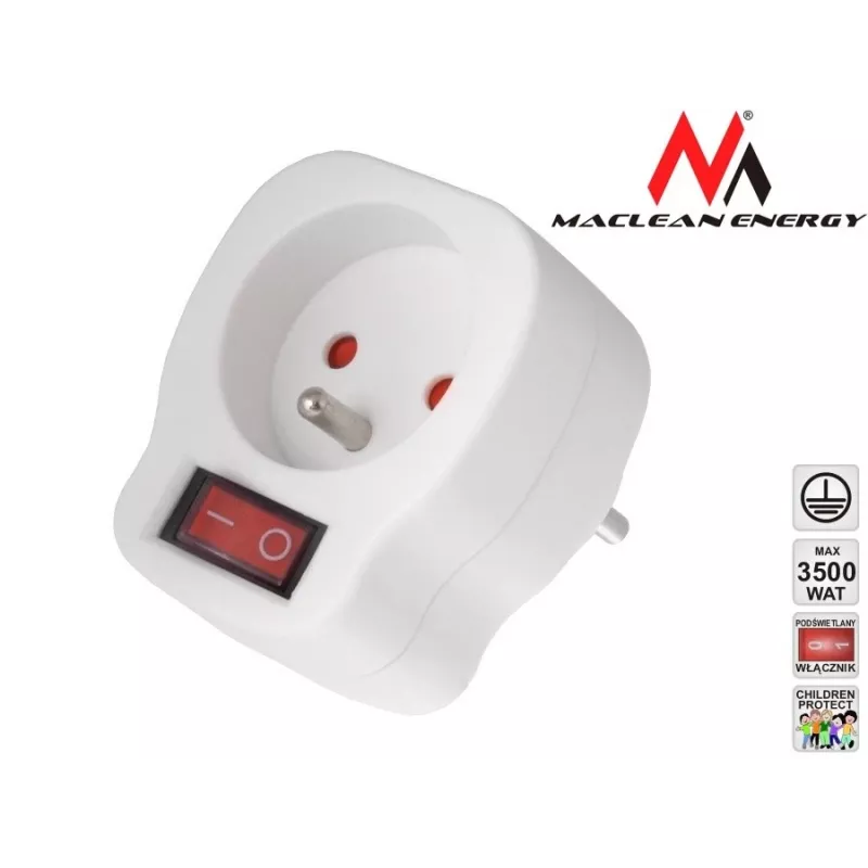 Power outlet MACLEAN AC outlet MCE13 with switch