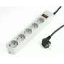 Gembird SPG3-B-15C Surge protector, 5 schuko sockets, 4.5m, grey
