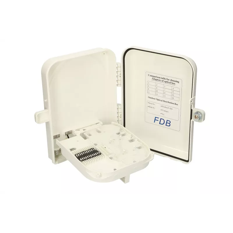 Fiber optic distribution box Extralink Edith 16 core Grey ABS