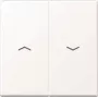 Wall plate / switch cover Jung A595PWWM — plastic, screwless design, 1-piece