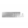 CHERRY DW 9100 SLIM keyboard Mouse included Universal RF Wireless + Bluetooth Czech, Slovakian Silver