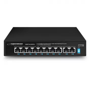 Esperanza ENS106 10-port PoE Switch 10/100 96W